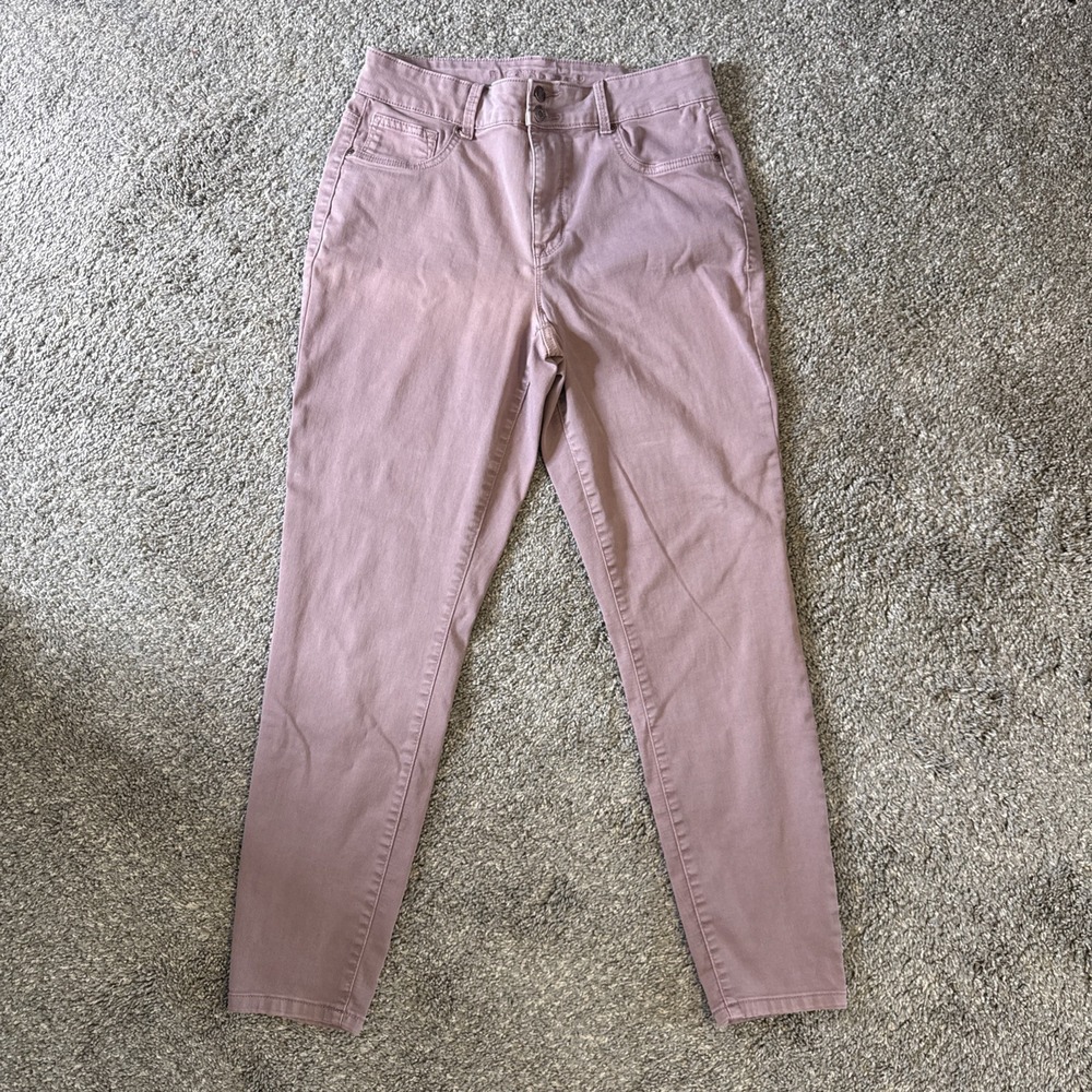 Maurices Women's High Rise M Jeans Regular Mauve Pink Size L